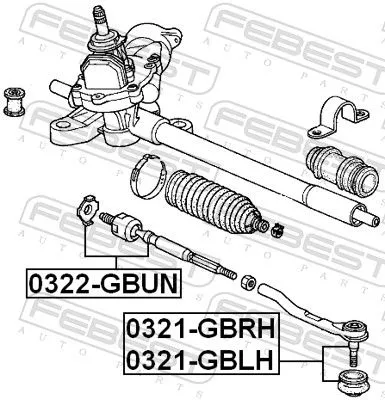 FEBEST Tie Rod End (0321-GBLH)