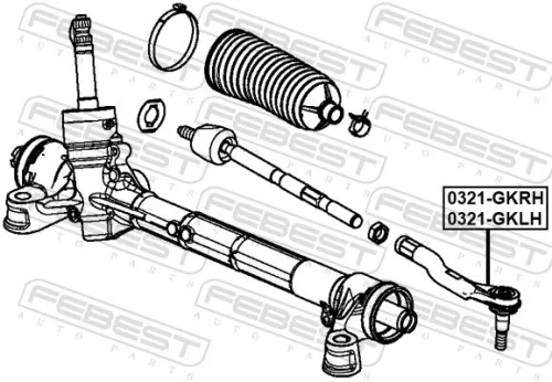 FEBEST Tie Rod End (0321-GKRH)