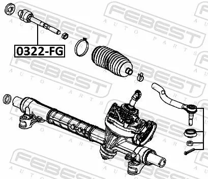 FEBEST Inner Tie Rod (0322-FG)