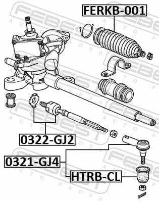 FEBEST Inner Tie Rod (0322-GJ2)