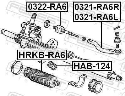 FEBEST Inner Tie Rod (0322-RA6)
