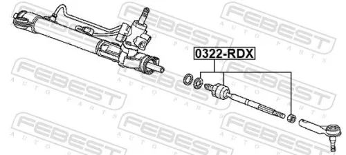 FEBEST Inner Tie Rod (0322-RDX)