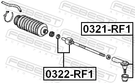 FEBEST Inner Tie Rod (0322-RF1)