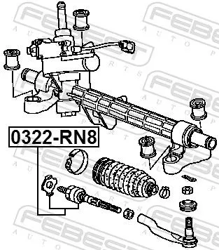 FEBEST Inner Tie Rod (0322-RN8)