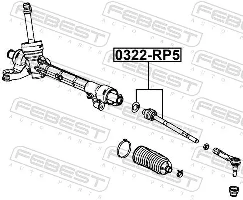 FEBEST Inner Tie Rod (0322-RP5)
