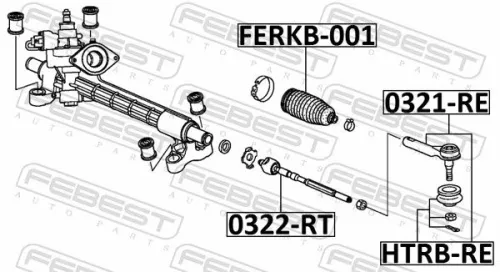 FEBEST Inner Tie Rod (0322-RT)