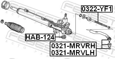 FEBEST Inner Tie Rod (0322-YF1)