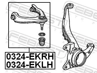 FEBEST Control/Trailing Arm, wheel suspension (0324-EKRH)