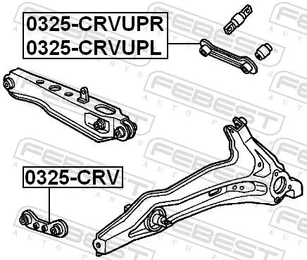 FEBEST Control/Trailing Arm, wheel suspension (0325-CRV)