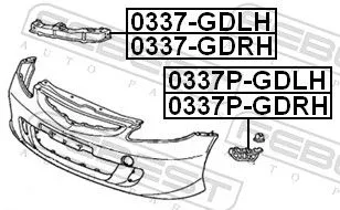 FEBEST Mounting Bracket, bumper (0337-GDRH)