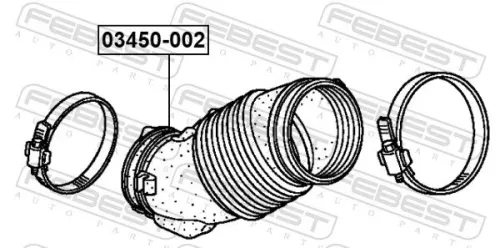 FEBEST Hose, air supply (03450-002)