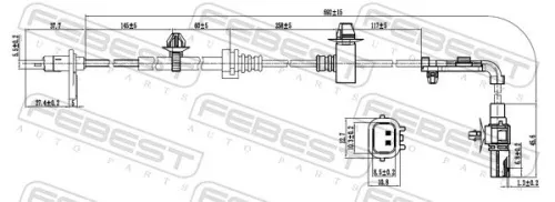 FEBEST Sensor, wheel speed (03606-001)