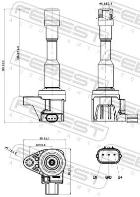 FEBEST Ignition Coil (03640-001)