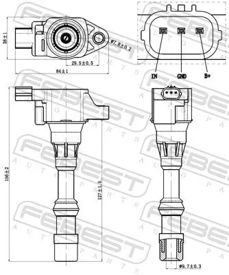 FEBEST Ignition Coil (03640-003)