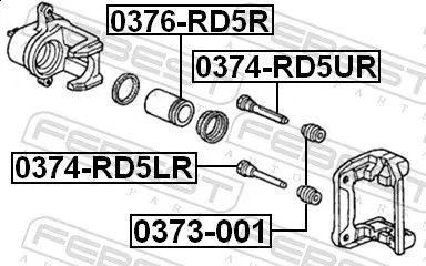 FEBEST Guide Bolt, brake caliper (0374-RD5LR)