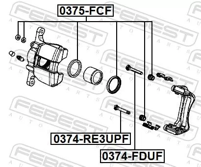 FEBEST Repair Kit, brake caliper (0375-FCF)