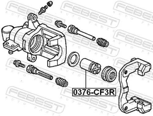 FEBEST Piston, brake caliper (0376-CF3R)