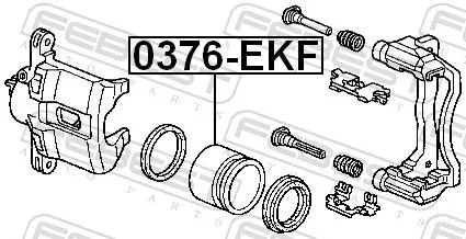 FEBEST Piston, brake caliper (0376-EKF)