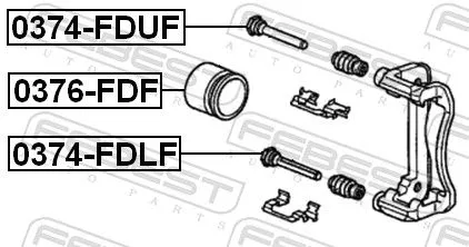 FEBEST Piston, brake caliper (0376-FDF)
