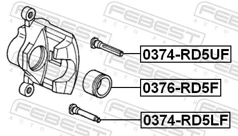 FEBEST Piston, brake caliper (0376-RD5F)