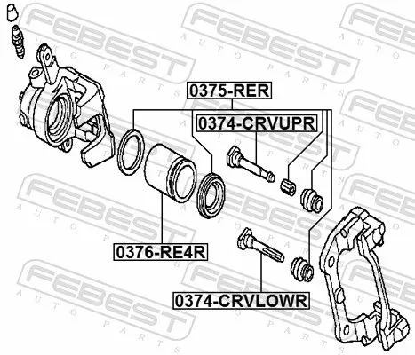 FEBEST Piston, brake caliper (0376-RE4R)