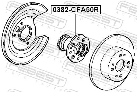 FEBEST Wheel Hub (0382-CFA50R)