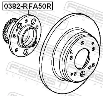 FEBEST Wheel Hub (0382-RFA50R)