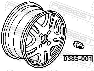 FEBEST Wheel Nut (0385-001)