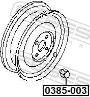 FEBEST Wheel Nut (0385-003)