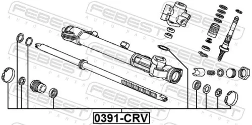 FEBEST Repair Kit, steering gear (0391-CRV)