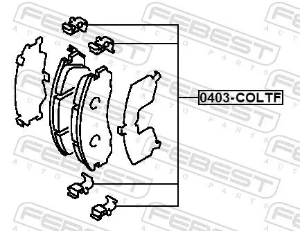 FEBEST Accessory Kit, disc brake pad (0403-COLTF)
