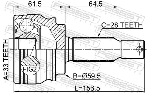 FEBEST Joint Kit, drive shaft (0410-GA)