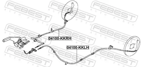 FEBEST Cable Pull, parking brake (04100-KKRH)