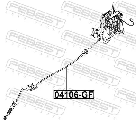 FEBEST Cable Pull, automatic transmission (04106-GF)