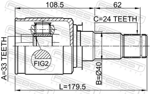 FEBEST Joint Kit, drive shaft (0411-CY3MTRH)