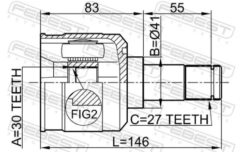 FEBEST Joint Kit, drive shaft (0411-EAUSA)