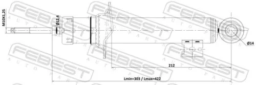 FEBEST Shock Absorber (04110-002F)