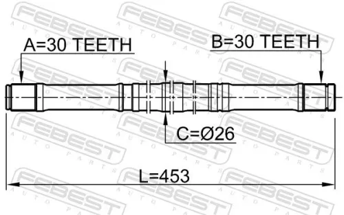FEBEST Drive Shaft (0412-CY2MTLH)