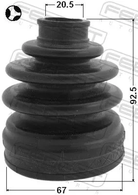 FEBEST Bellow, drive shaft (0415-CY2AT)