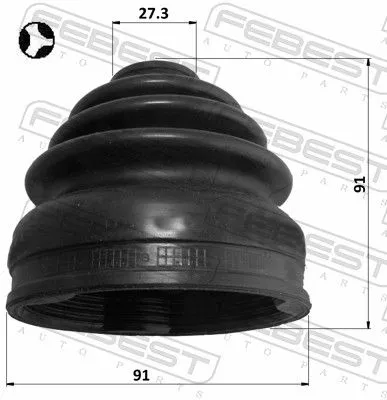 FEBEST Bellow, drive shaft (0415-NA8WT)