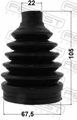 FEBEST Bellow, drive shaft (0417P-GA2RR)