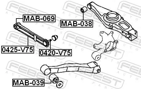 FEBEST Ball Joint (0420-V75)
