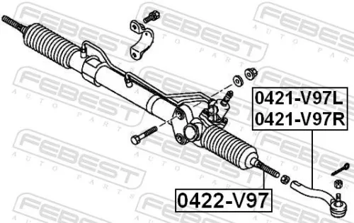FEBEST Tie Rod End (0421-V97R)