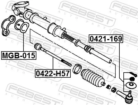 FEBEST Inner Tie Rod (0422-H57)