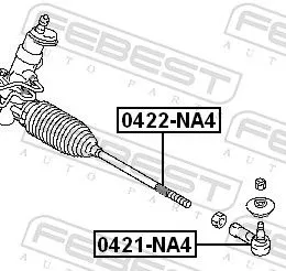 FEBEST Inner Tie Rod (0422-NA4)
