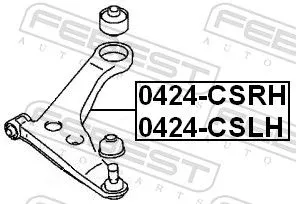 FEBEST Control/Trailing Arm, wheel suspension (0424-CSLH)