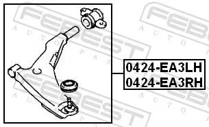 FEBEST Control/Trailing Arm, wheel suspension (0424-EA3RH)