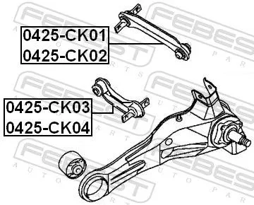 FEBEST Control/Trailing Arm, wheel suspension (0425-CK01)