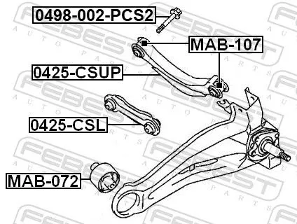 FEBEST Control/Trailing Arm, wheel suspension (0425-CSUP)