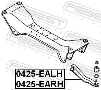 FEBEST Control/Trailing Arm, wheel suspension (0425-EARH)